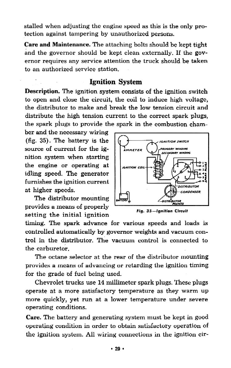 1953 Chevrolet Trucks Operators Manual Page 75
